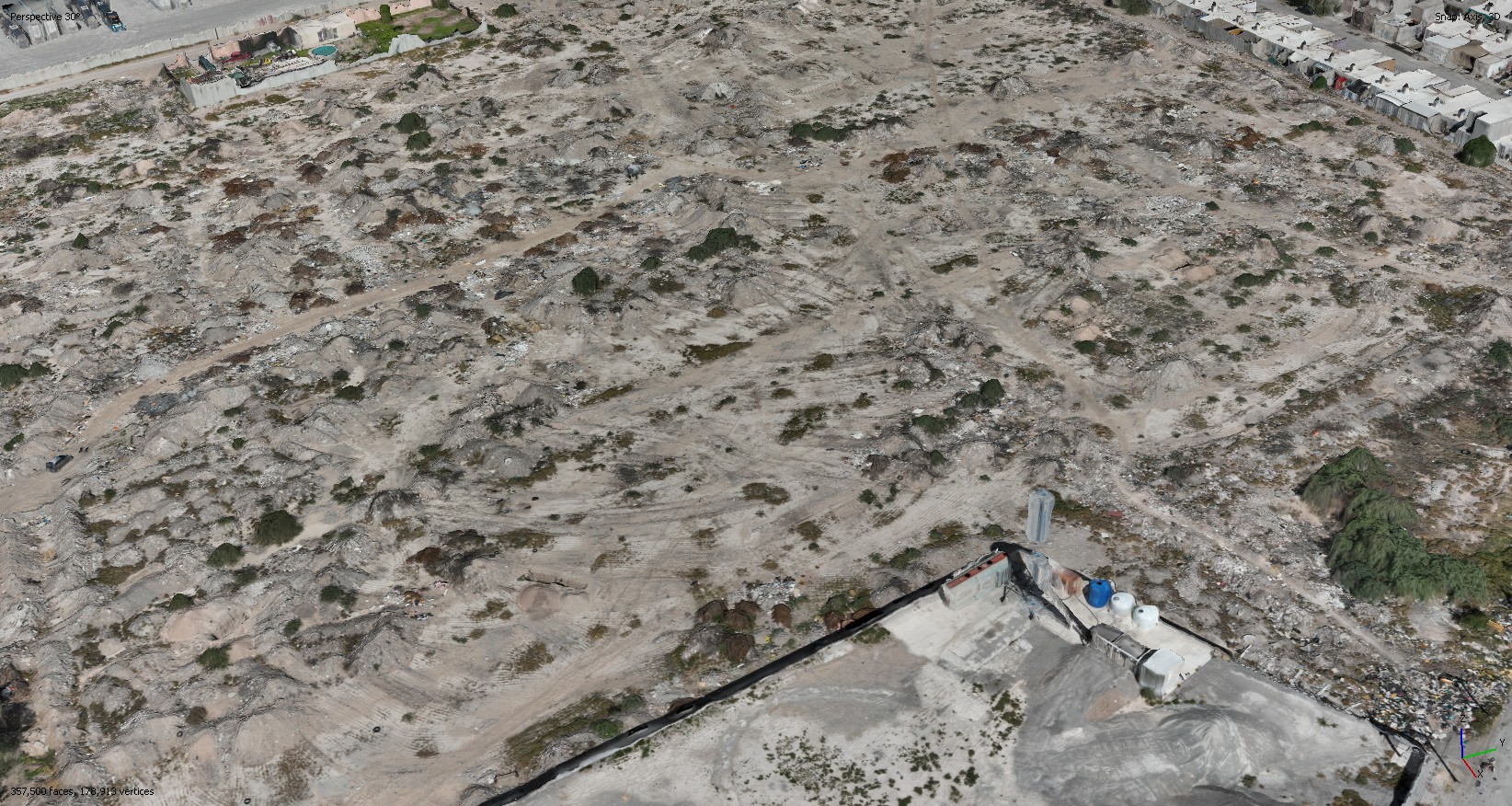 Malla 3D texturizada del terreno